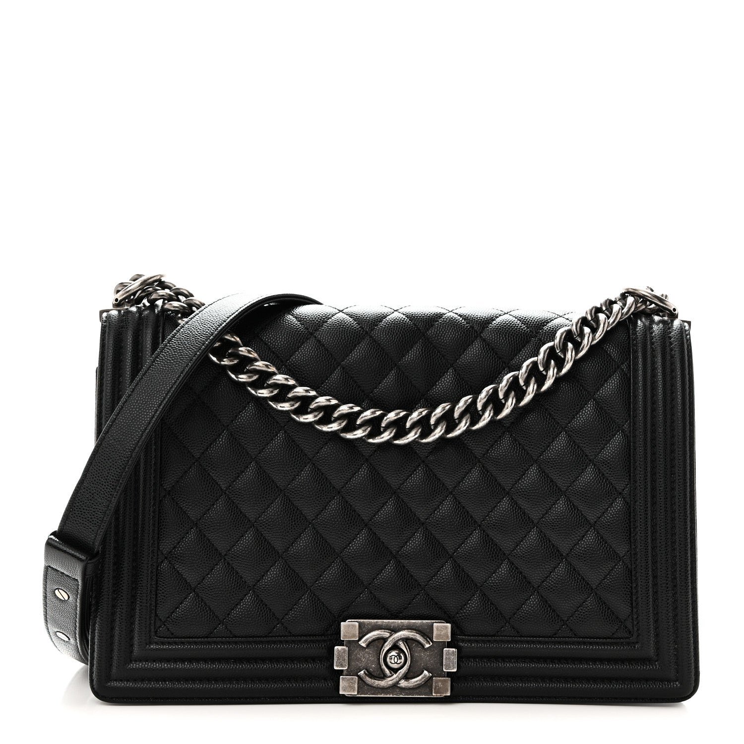 Chanel Caviar Quilted New Medium Boy Flap Black