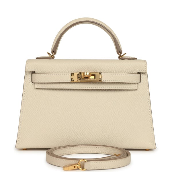 Hermes Kelly Sellier 20 Craie Epsom Gold Hardware