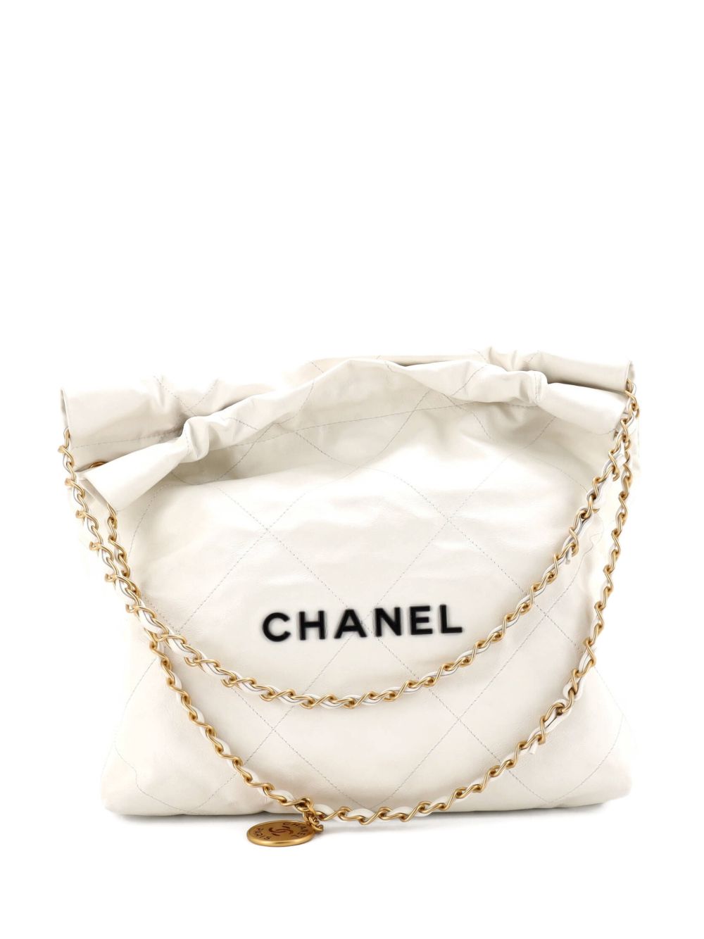 22 Chain Quilted Calfskin Small hobo bag