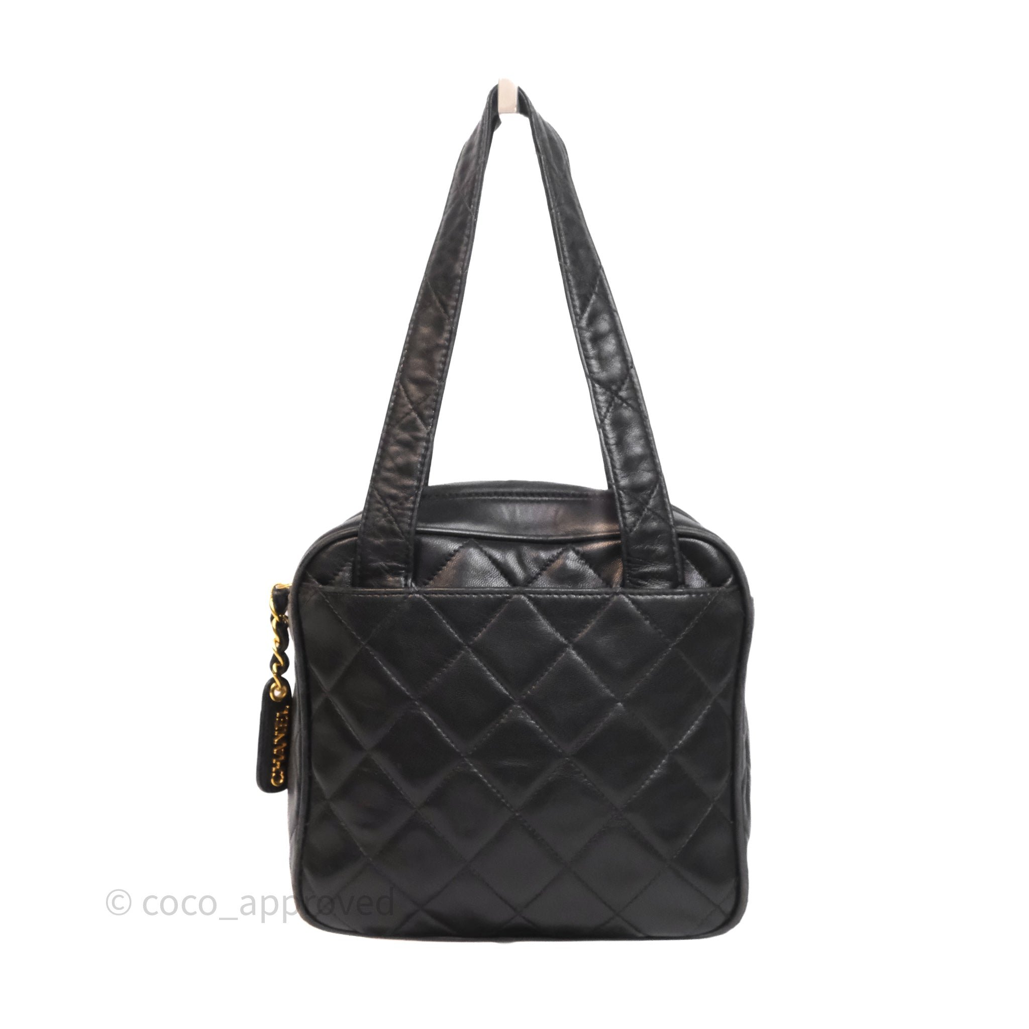 Chanel Vintage Quilted Shoulder Bag Back Lambskin