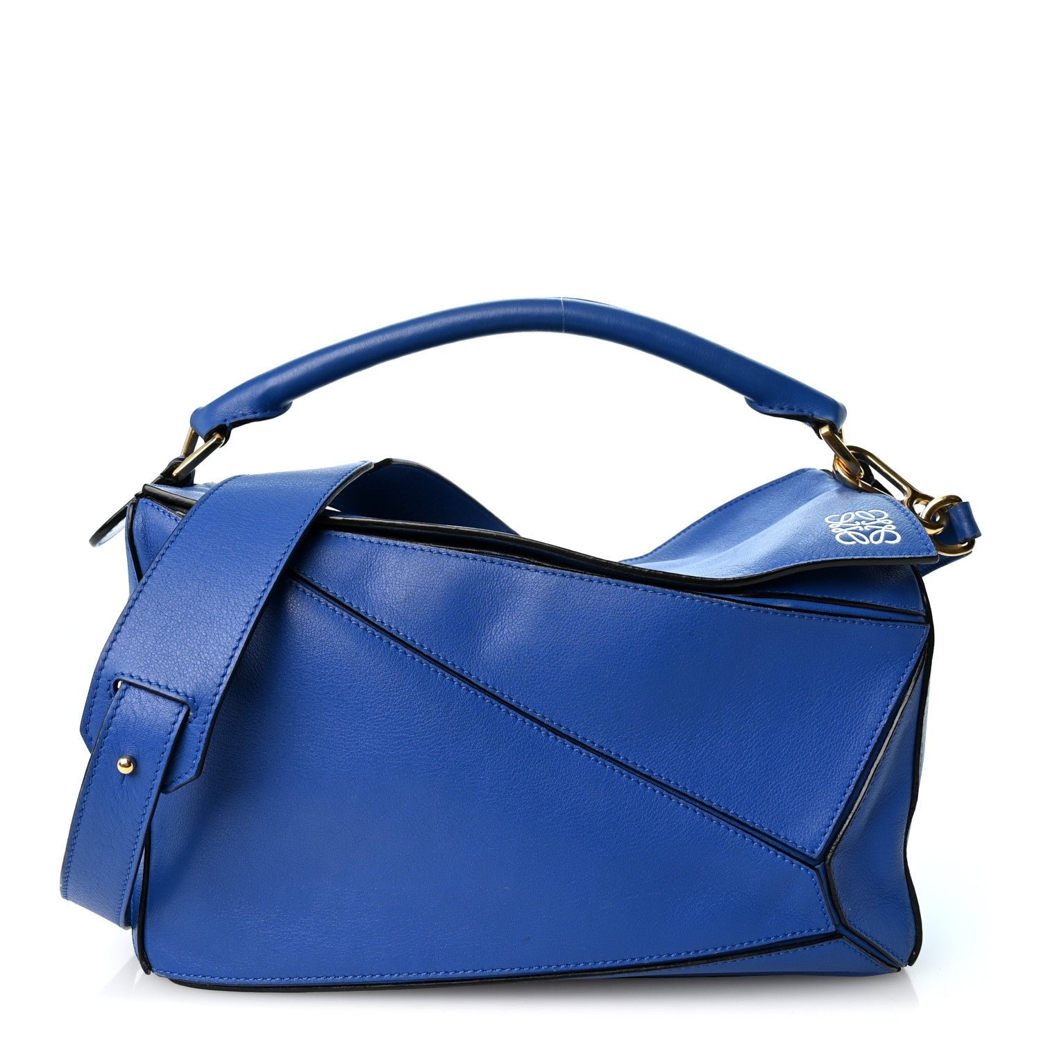 Loewe Calfskin Medium Puzzle Bag Electric Blue