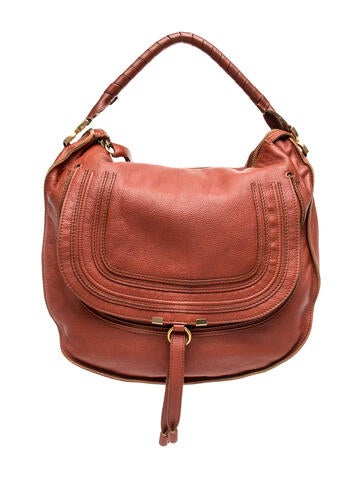 Leather Top Handle Bag Large