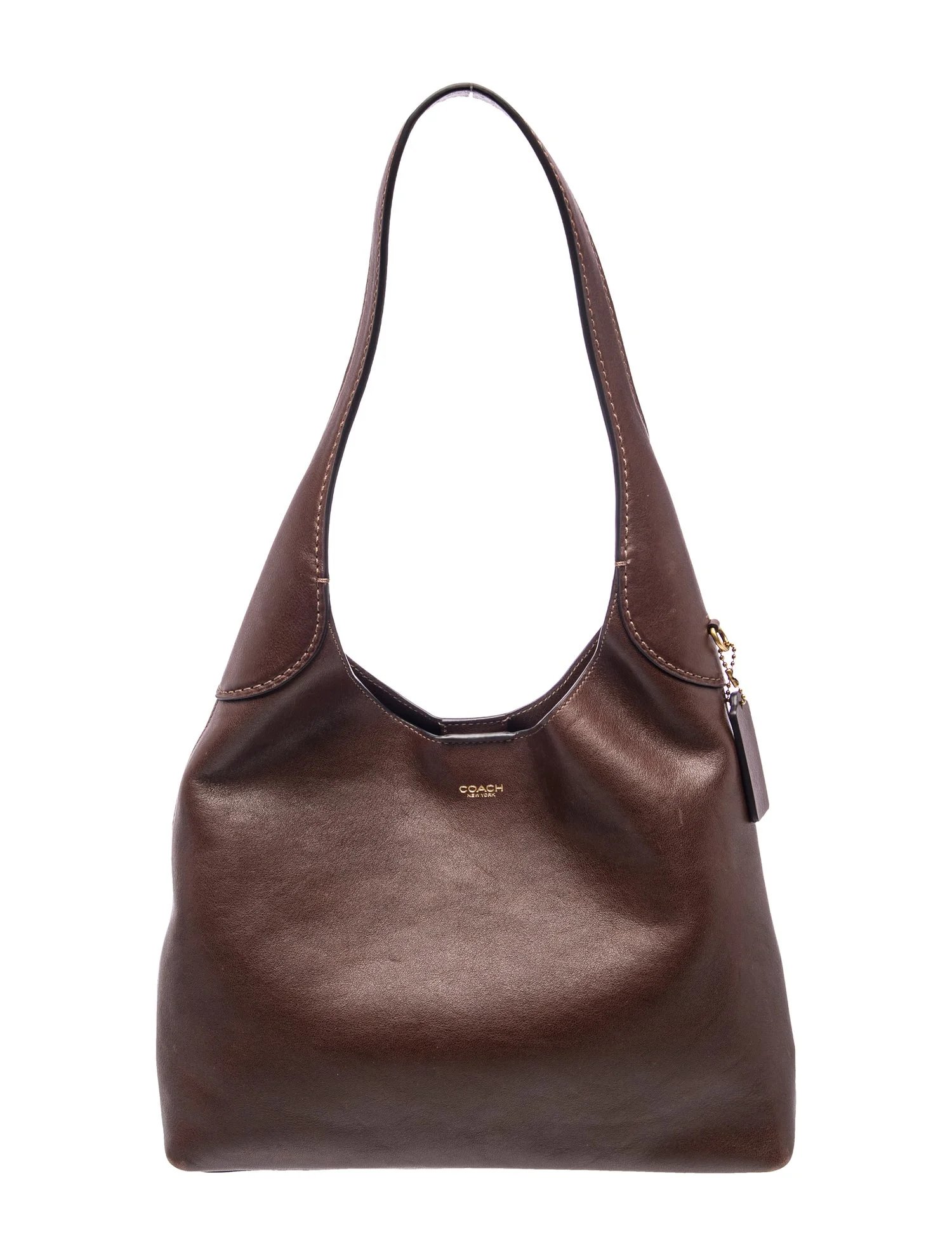 Leather Brooklyn Shoulder Bag 28 in Maple Brown Leather Medium