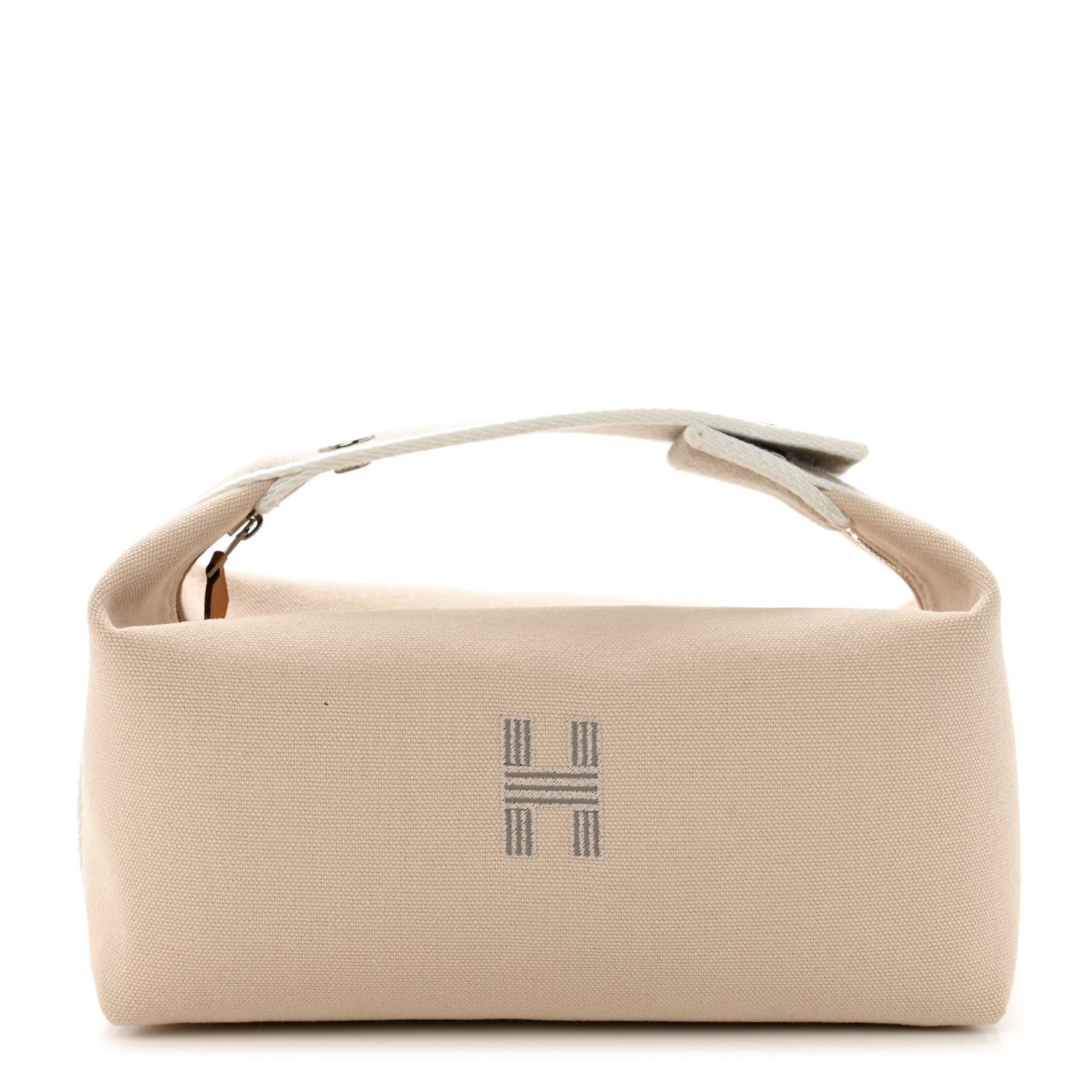 Hermes Canvas Small Bride-A-Brac Pouch Natural