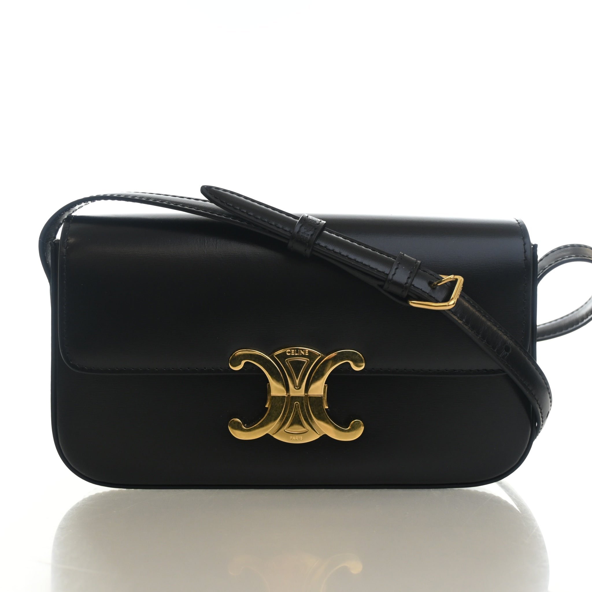 Celine Shiny Calfskin Claude Shoulder Bag