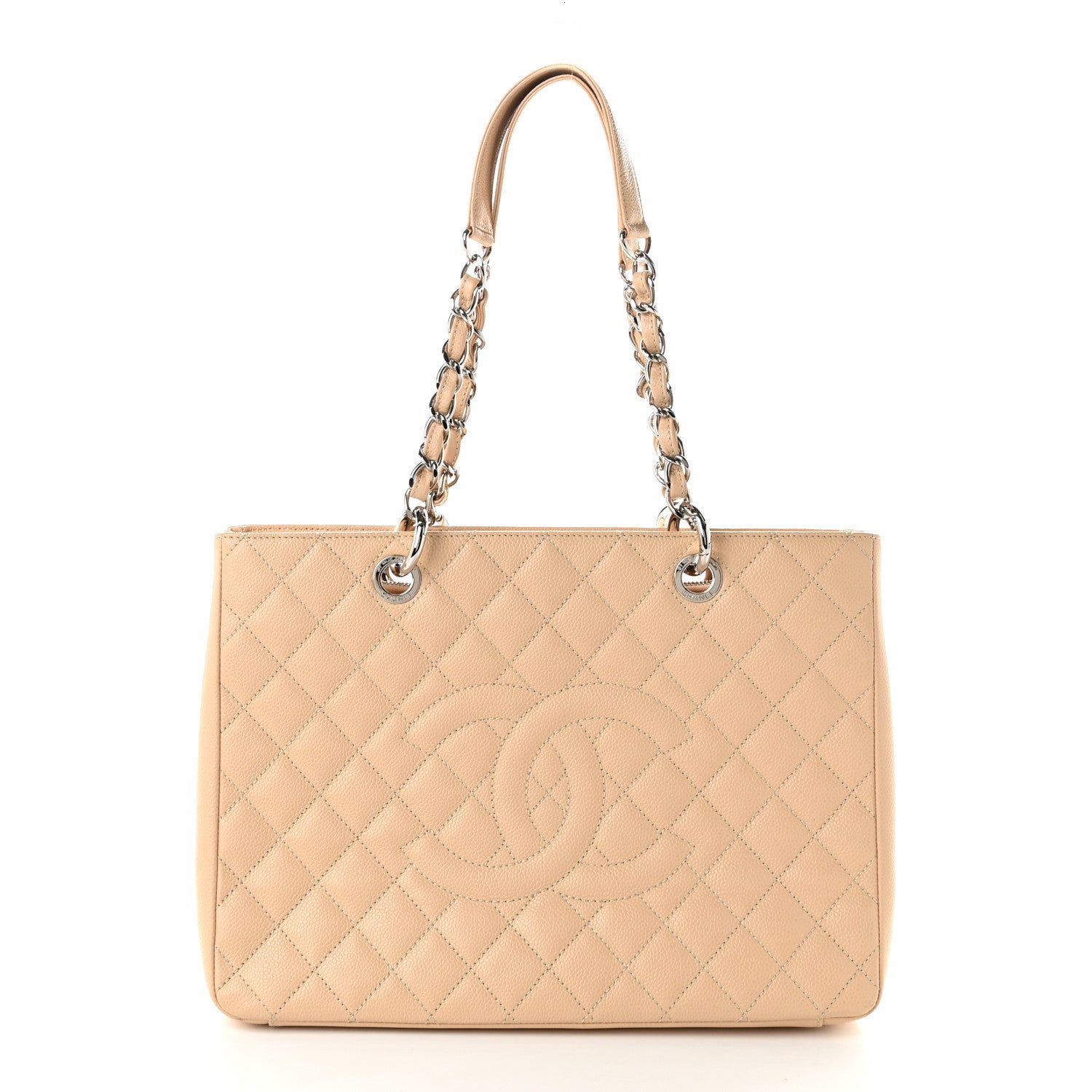 Chanel Caviar Quilted Grand Shopping Tote GST Beige