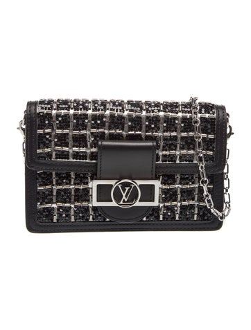 LV Monogram Black Tweed Sequin Dauphine Mini