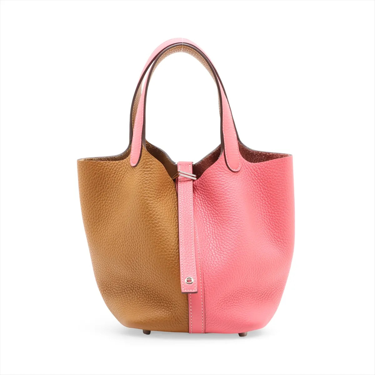 Hermès Picotin Lock 18 PM Kazak Taurillon Clemence Rose Azale x Sesame Silver Me