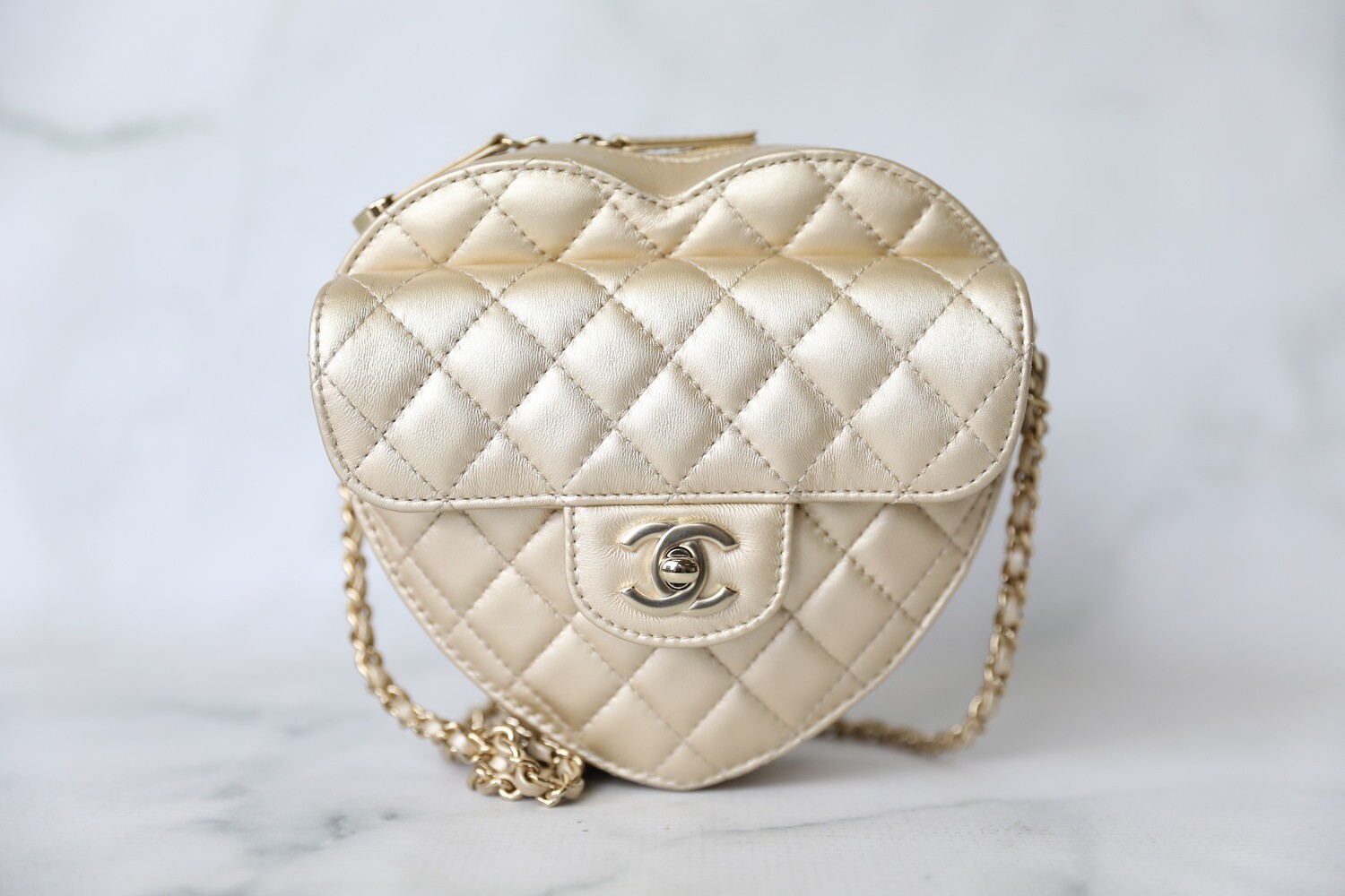 Chanel Chanel Heart Large, Gold Lambskin with Gold Hardware, New in Box