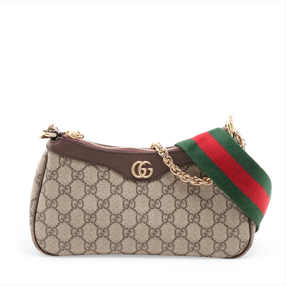 Gucci GG Supreme 735132 PVC & leather 2 Way Shoulder Bag Beige