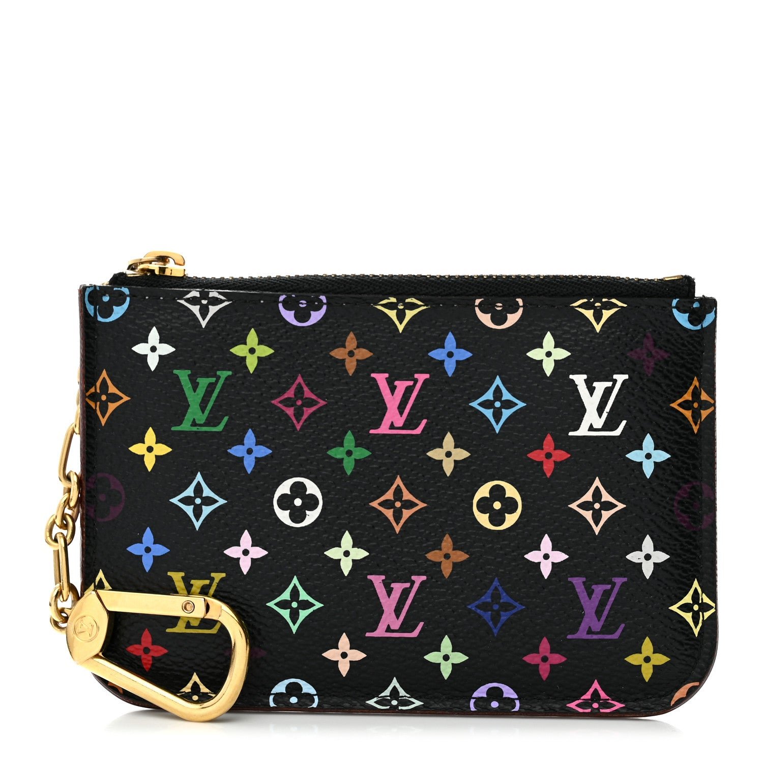 Louis Vuitton Monogram Multicolor Key Pouch Black Violet