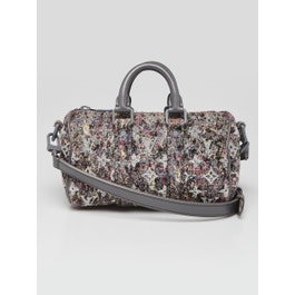 Louis Vuitton Louis Vuitton Gris Felt Monogram Wool Keepall XS Bag