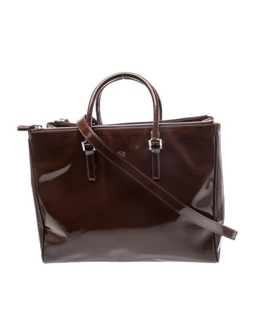Anya Hindmarch Patent Leather Top Handle Bag