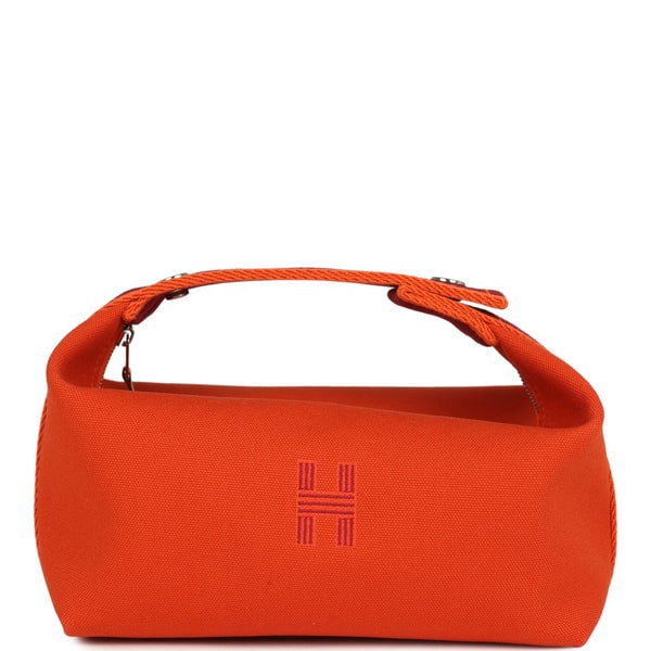 Hermes Hermes Bride A Brac Carre Case PM Feu Canvas Palladium Hardware