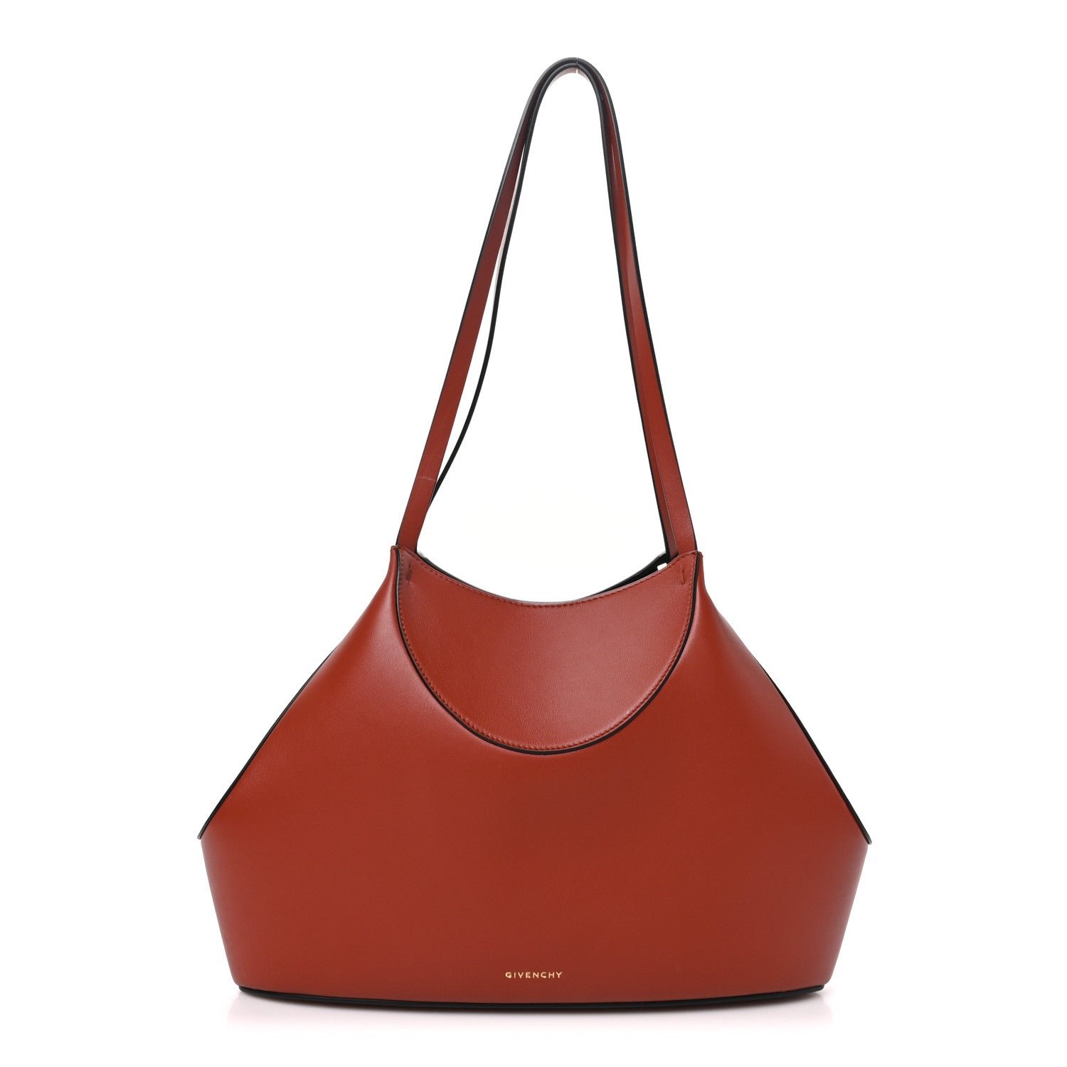 Givenchy Givenchy Grained Calfskin Small Facet Tote Bag Terracotta