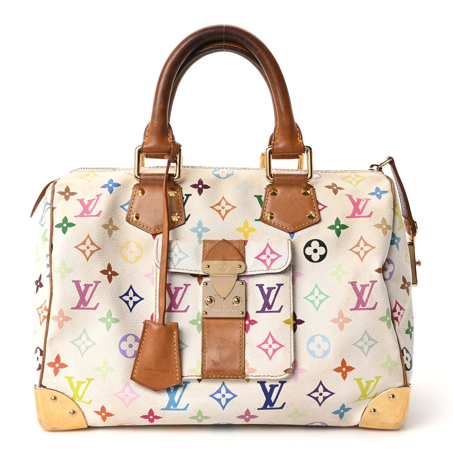 Louis Vuitton Monogram Multicolor Speedy 30 White