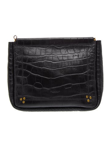 Embossed Leather Clutch
