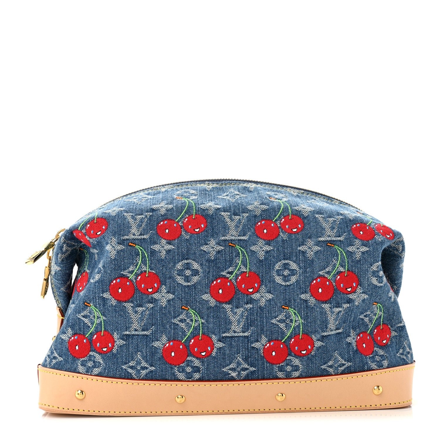 Louis Vuitton LV X TM Monogram Denim Cerises Cosmetic Pouch GM
