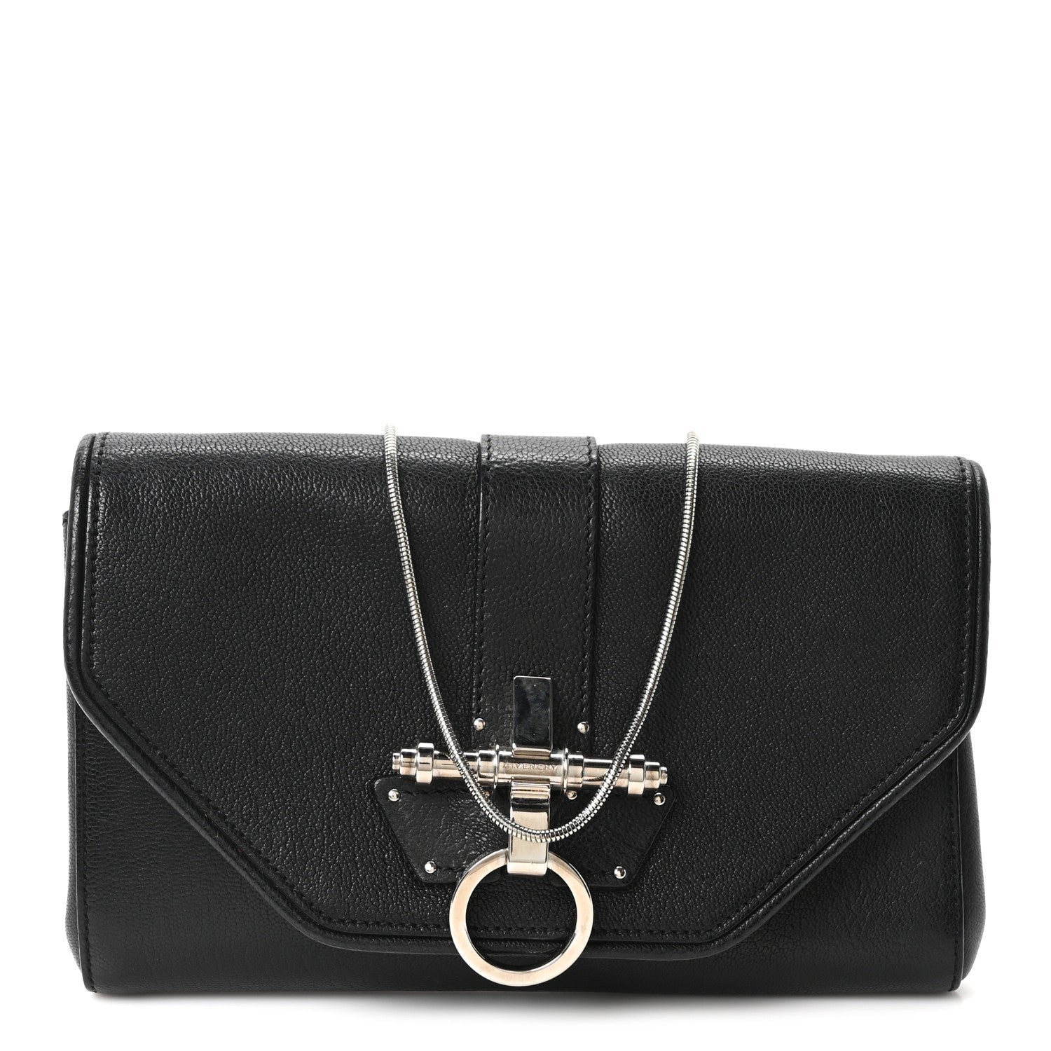 Givenchy Givenchy Sugar Goatskin Obsedia Chain Shoulder Bag Black
