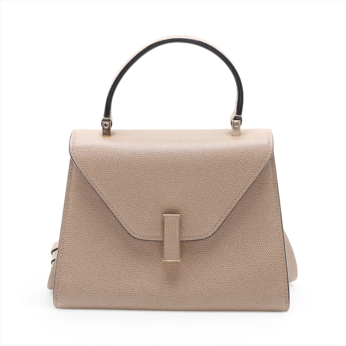Valextra Valextra Iside Mini Leather 2 Way Handbag Beige