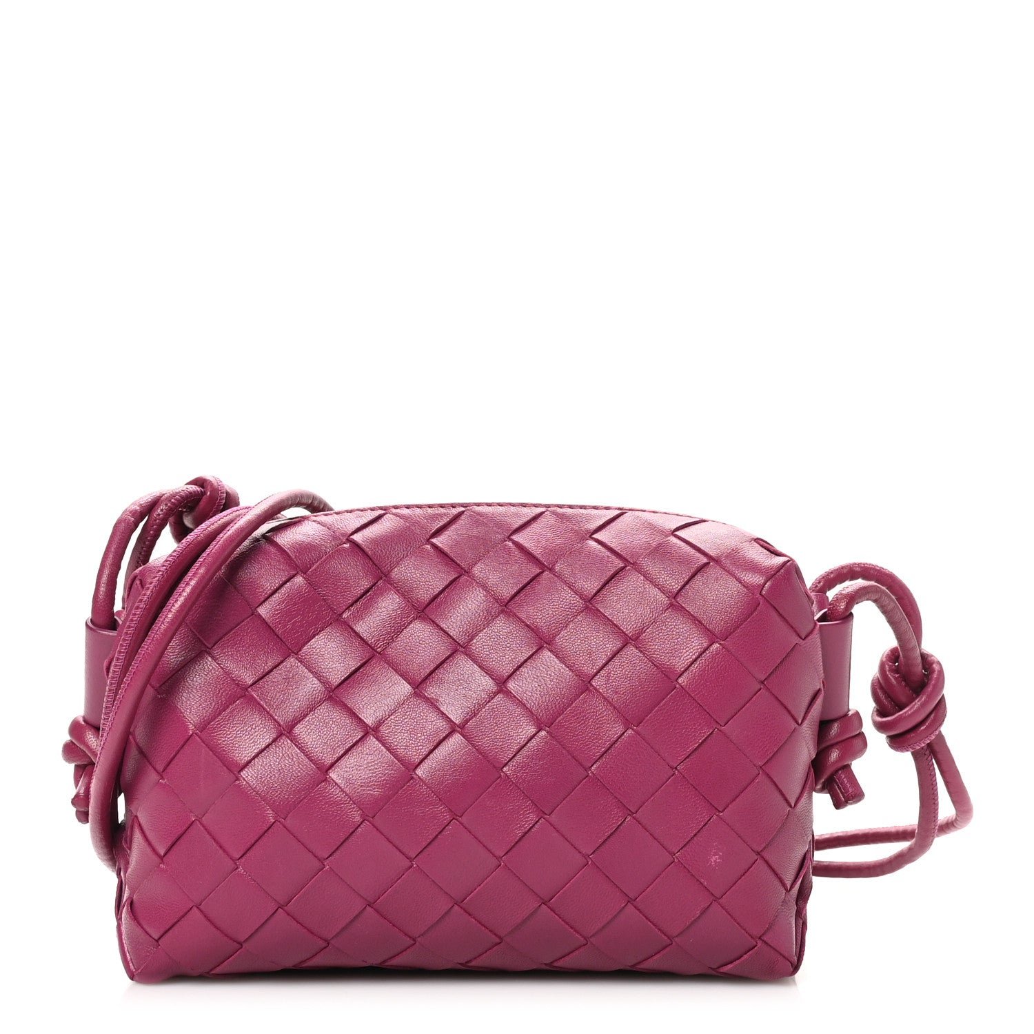 Bottega Veneta Nappa Intrecciato Mini Loop Camera Bag Cinnabar