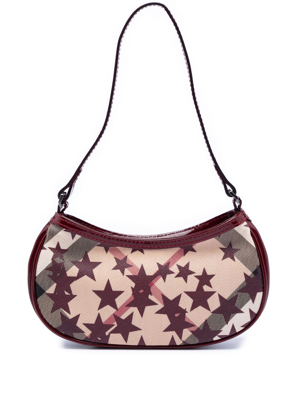 2000-2017 Mini Supernova Check Coated Canvas Stars Hobo shoulder bag