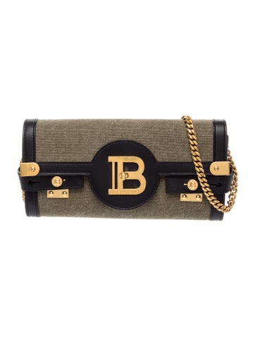 Balmain Canvas B-Buzz 23 clutch bag