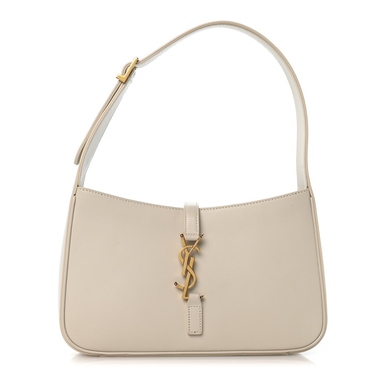 Saint Laurent Smooth Calfskin Le 5 A 7 Hobo Crema Soft
