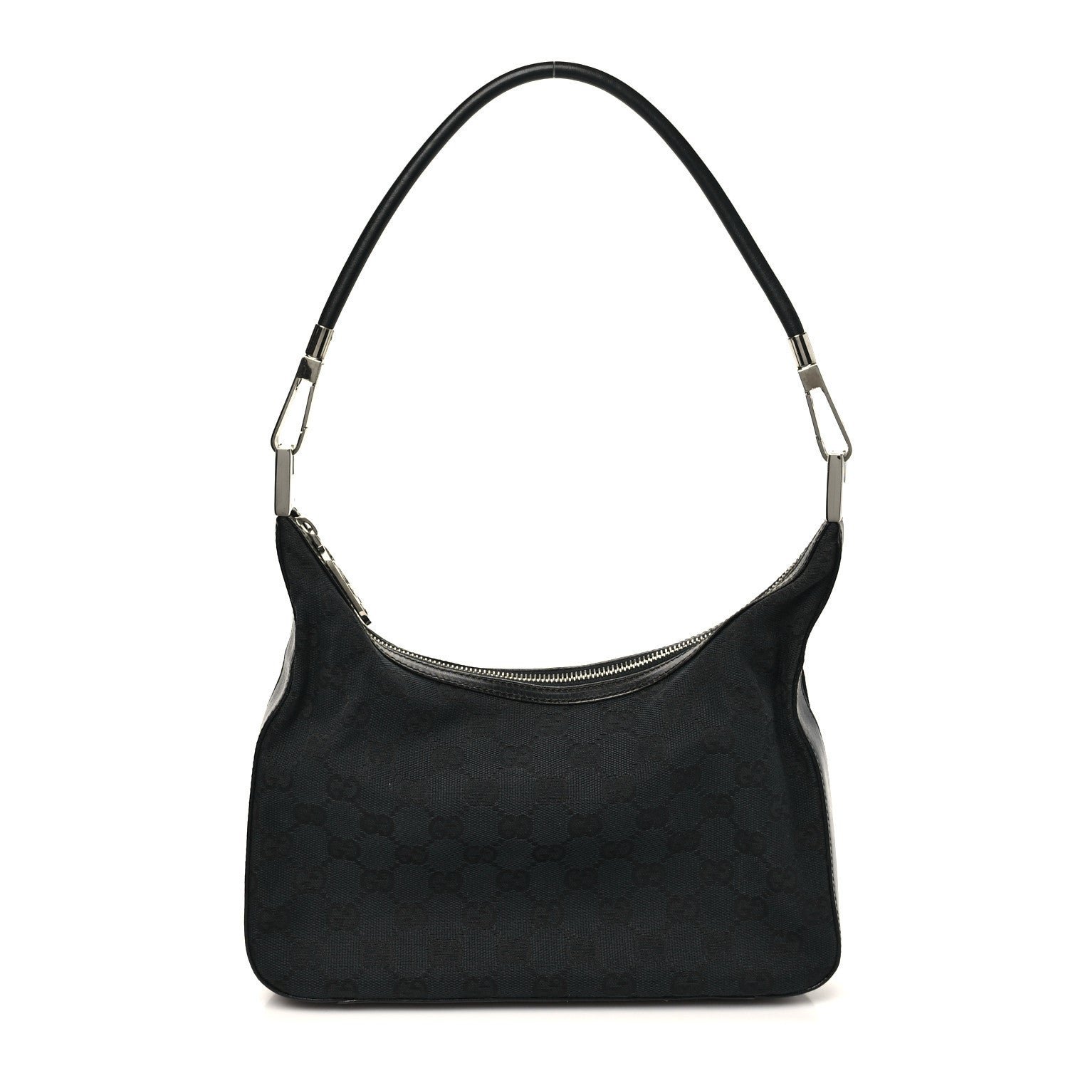 Gucci Monogram GG Clasp Hobo Black