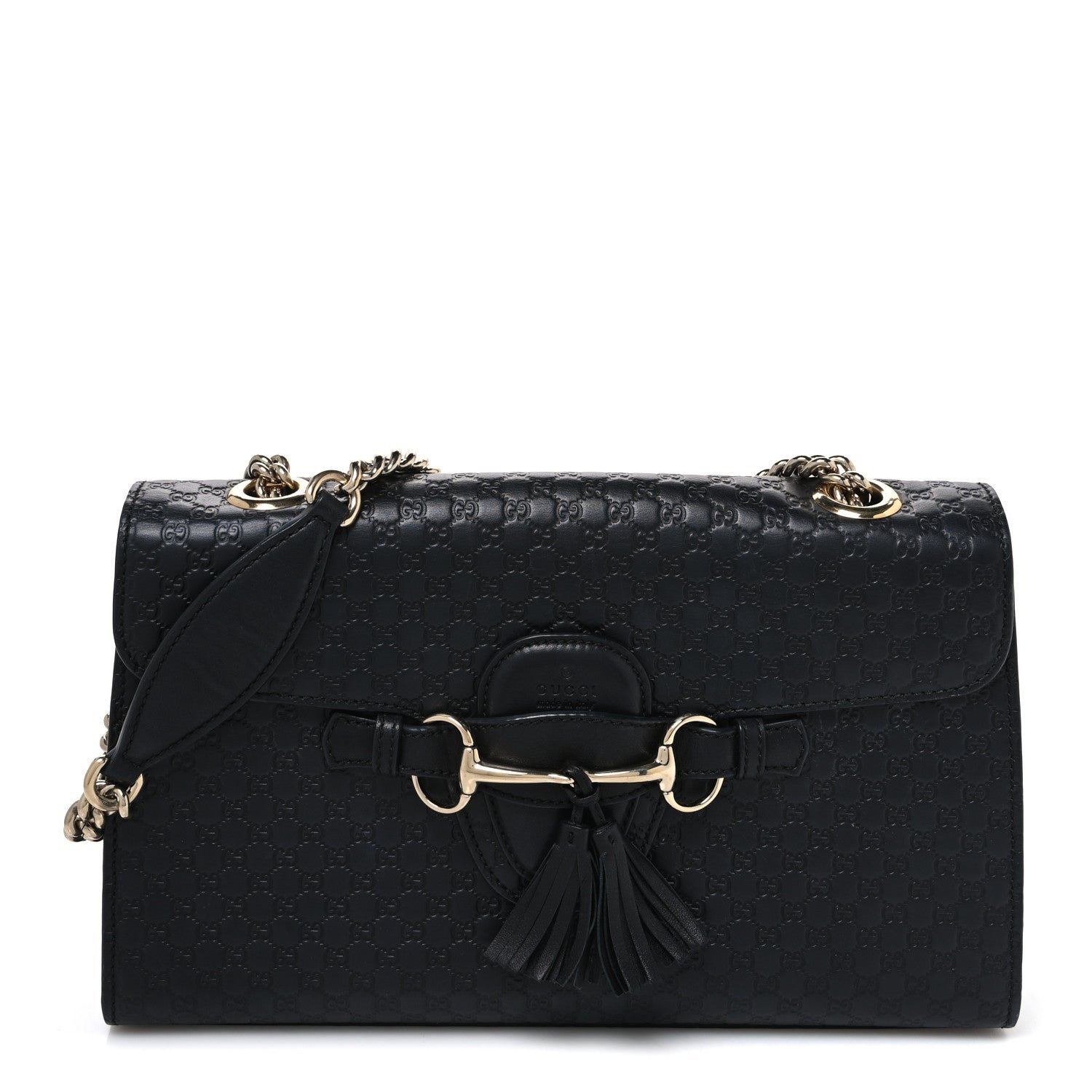 Gucci Microguccissima Medium Emily Chain Shoulder Bag Black