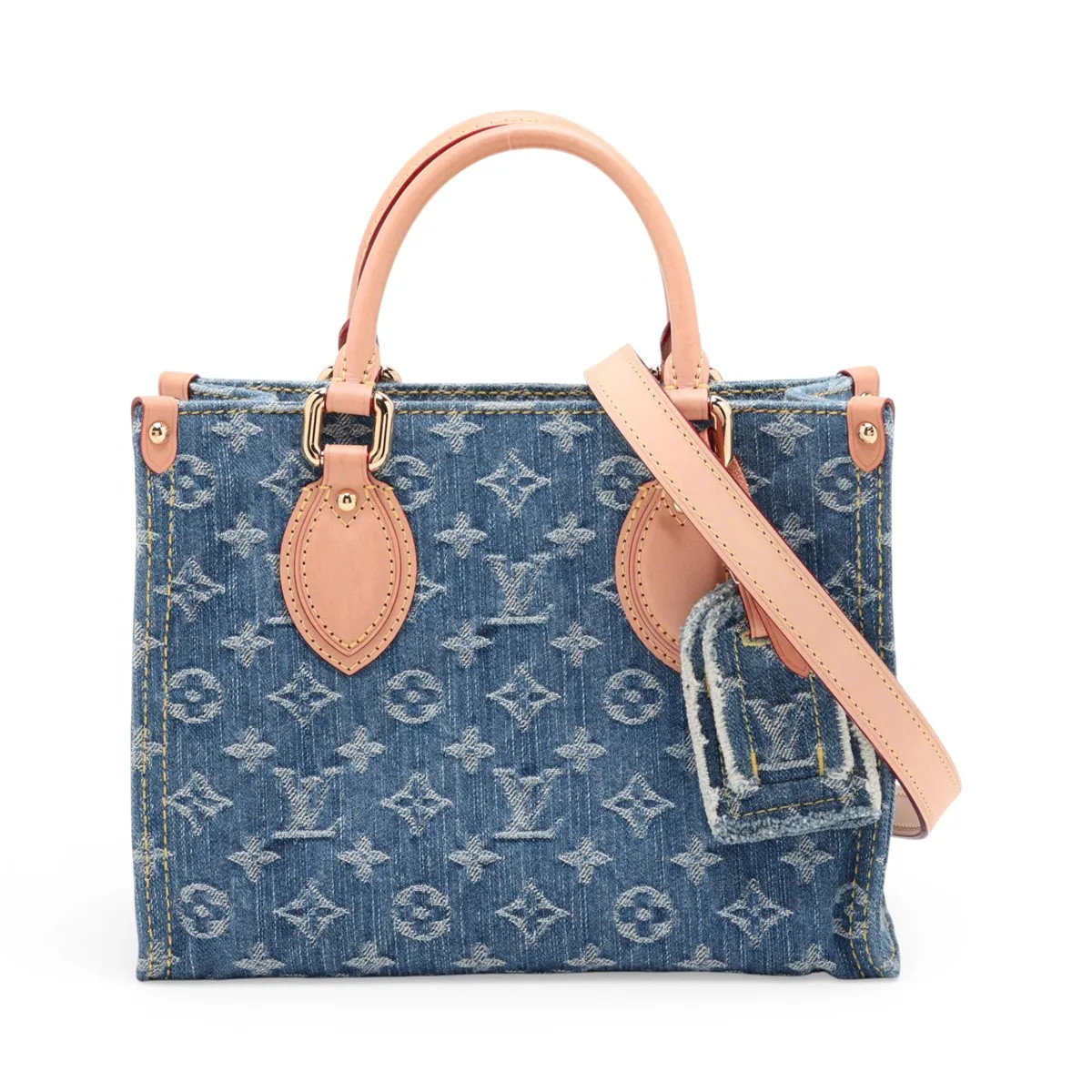 Louis Vuitton Monogram denim On the Go PM M14633 Blue There was an RFID response