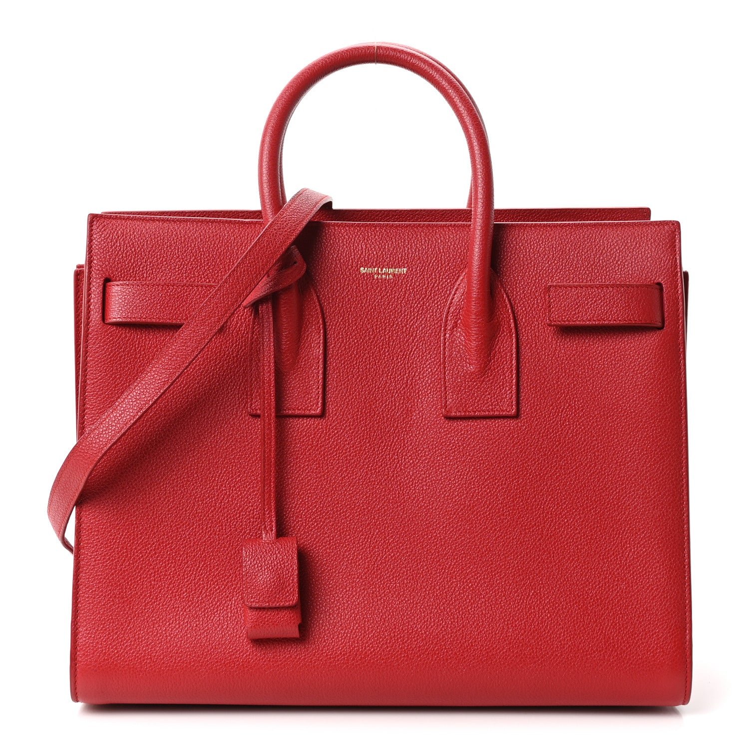 Saint Laurent Calfskin Small Sac De Jour Oxblood