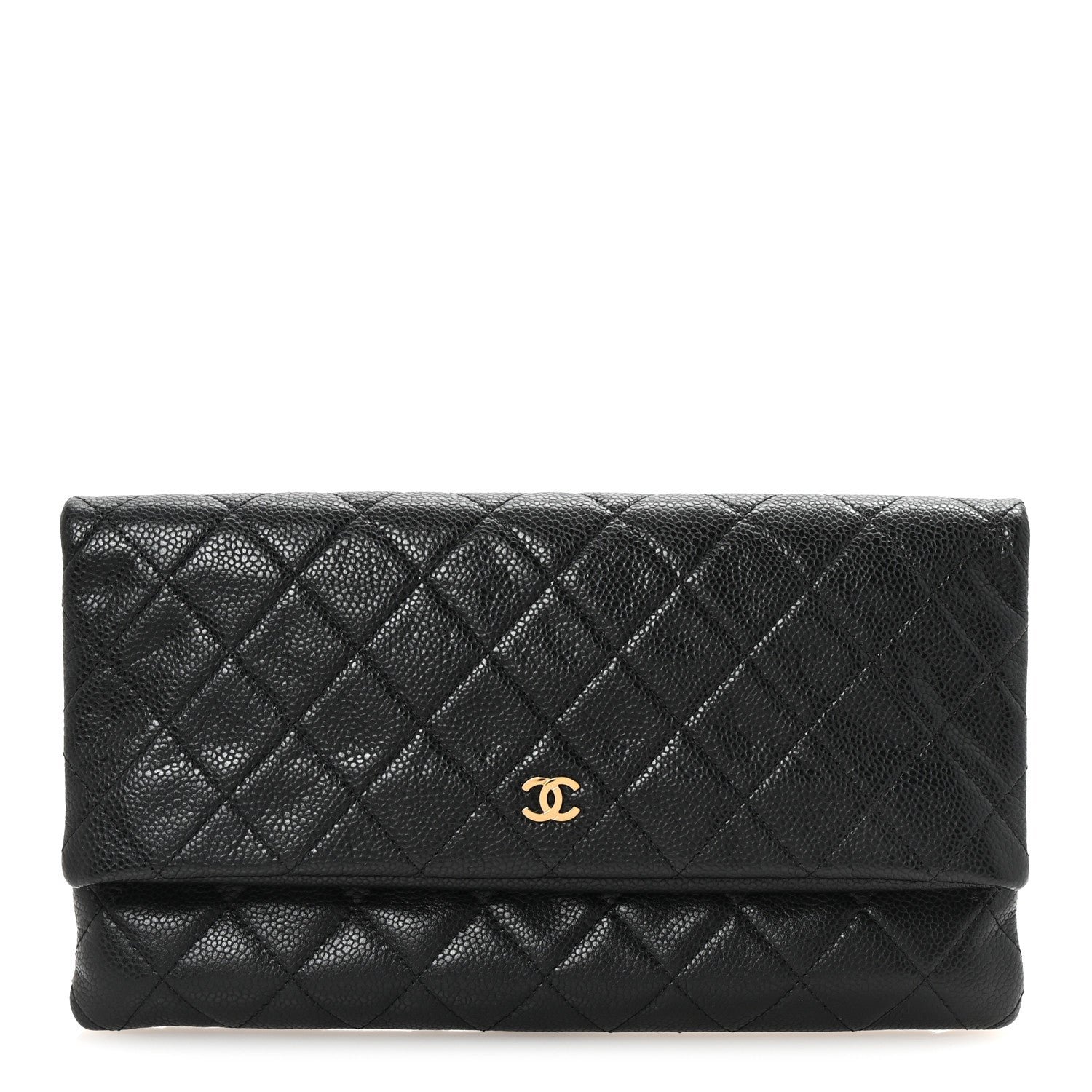 Chanel Caviar Quilted CC Beauty Clutch Black