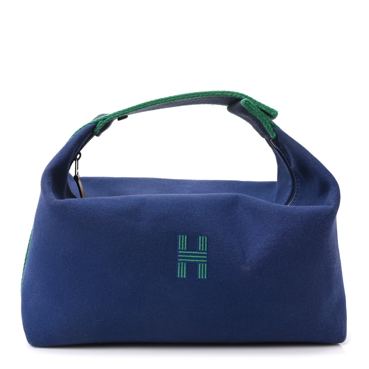 Hermes Hermes Canvas Large Bride-A-Brac Pouch Marine