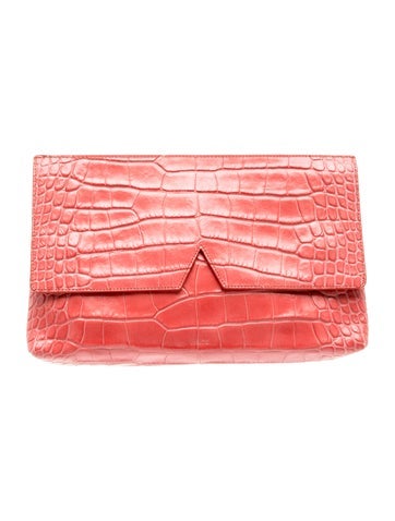 Embossed Leather Clutch