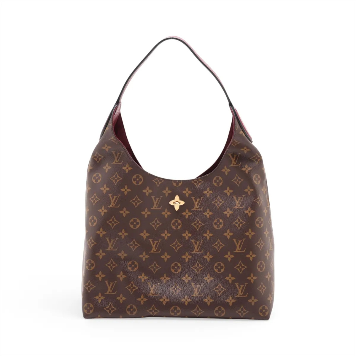 Louis Vuitton Monogram Flower Hobo M43547 Brown There was an RFID response
