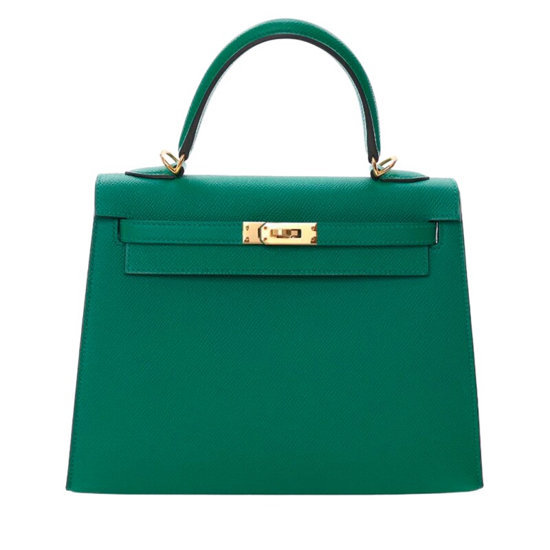 Hermes Vert Vertigo Epsom Sellier Kelly 25 Gold Hardware, 2017