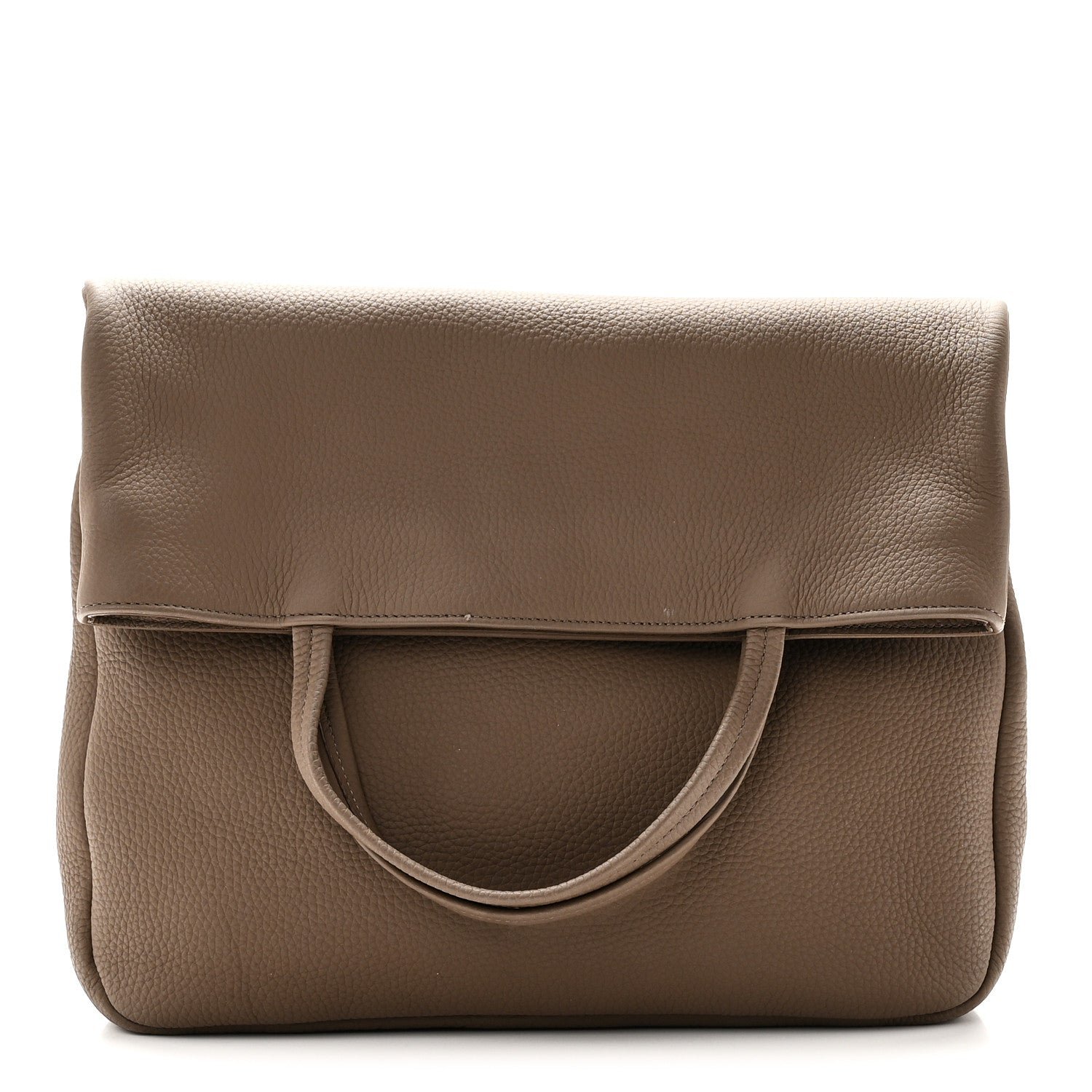 The Row Matte Grained Calfskin Everett Tote  Dove Grey