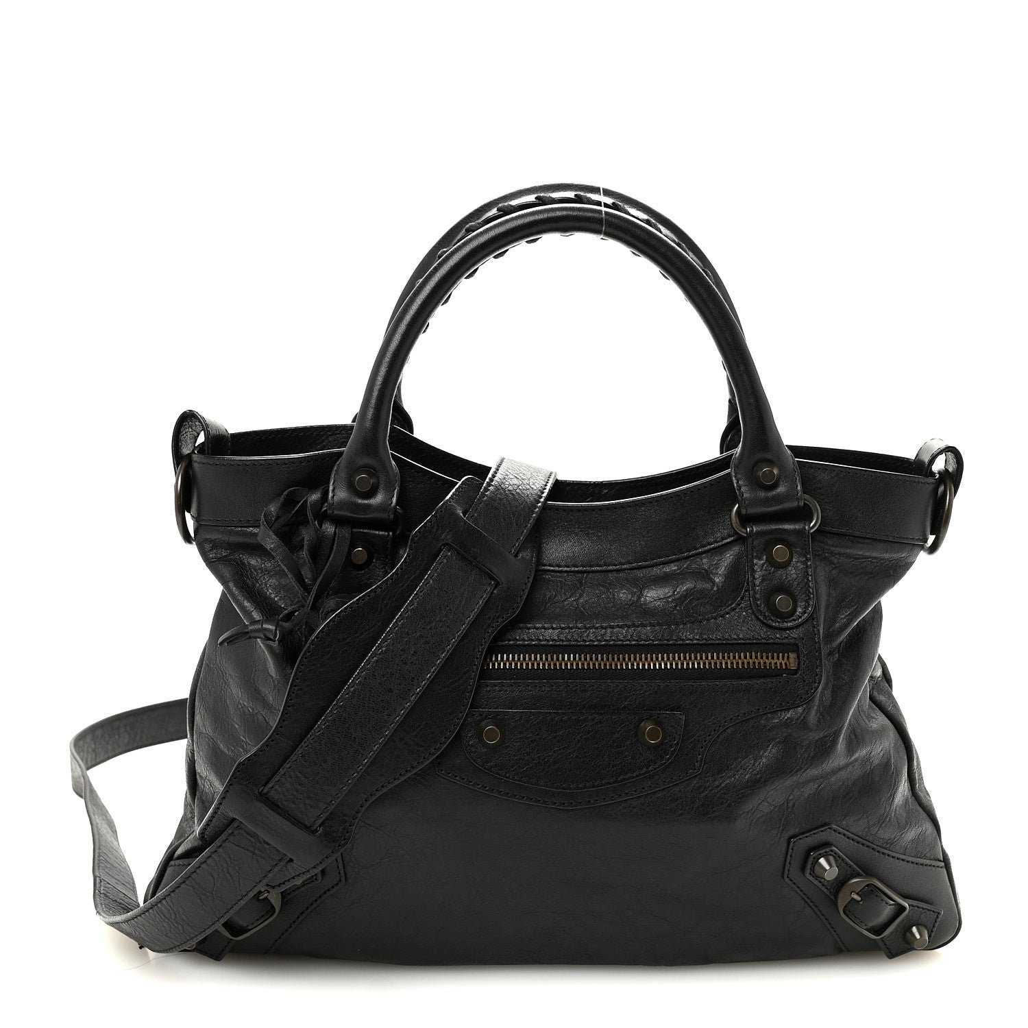 Balenciaga Agneau Classic Hardware Town Black