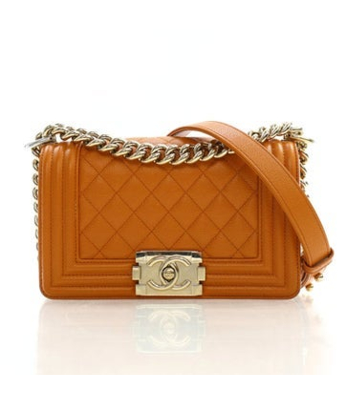 Chanel Leather Boy Bag Small