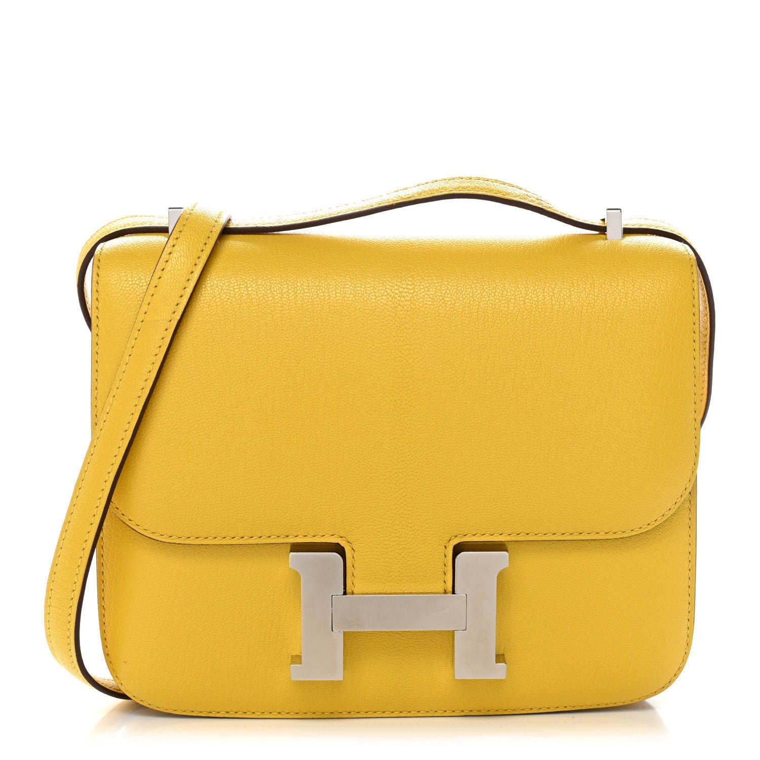 Hermes Chevre Mysore Constance 18 Jaune De Naples