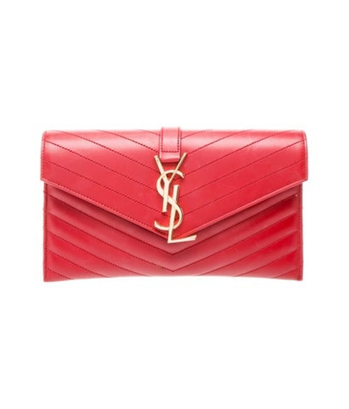 Saint Laurent Laurent Leather Clutch