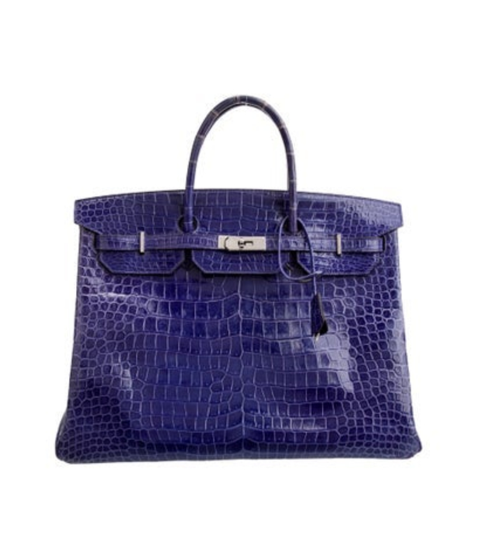 Hermes Shiny Porosus Crocodile Birkin 40