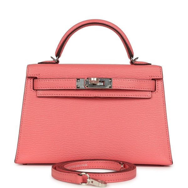 Hermes Hermes Kelly Sellier 20 Rose Lipstick Chevre Mysore Palladium Hardware