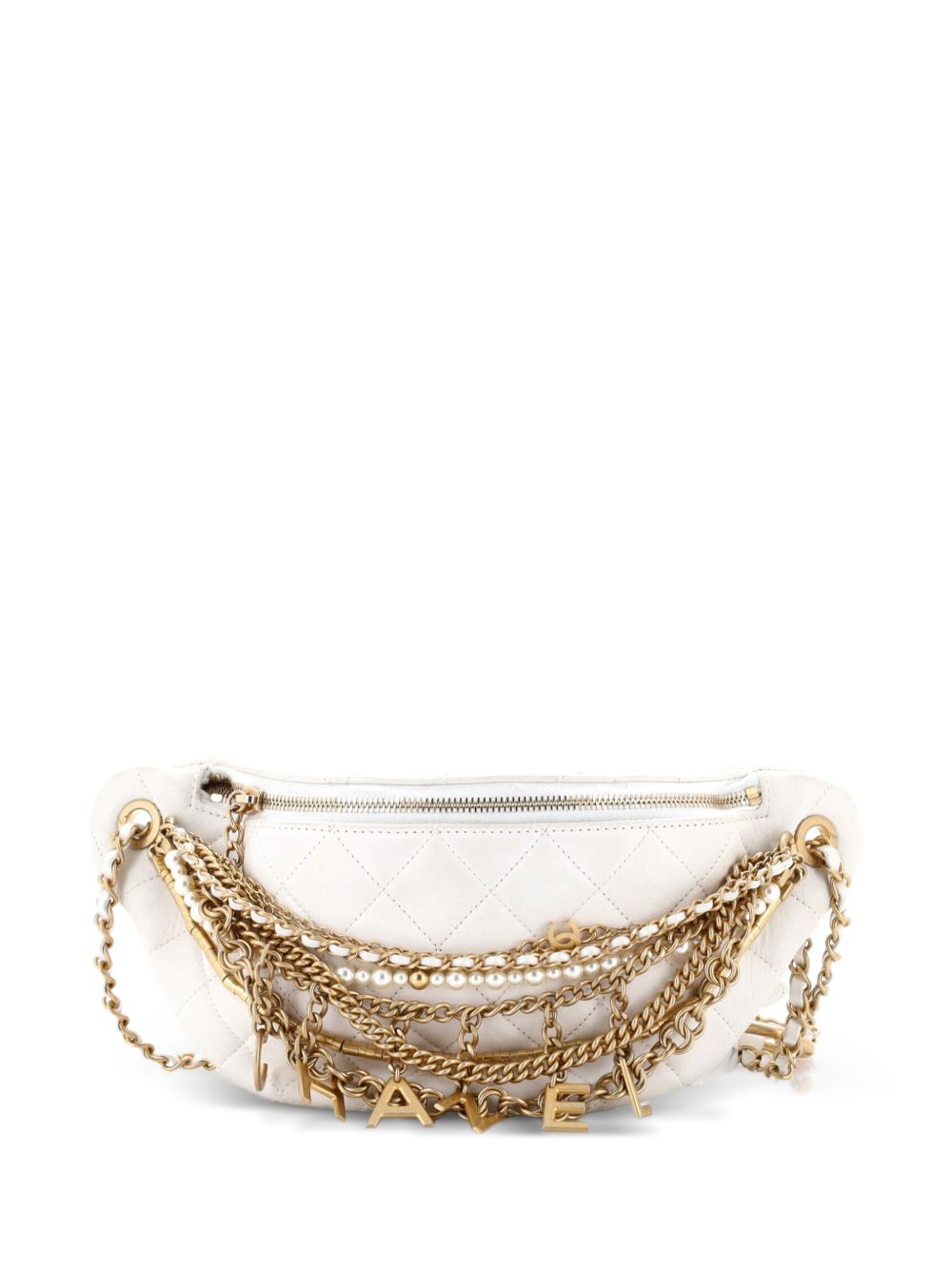 All About Chains Waist Bag Quilted Lambskin belt bag