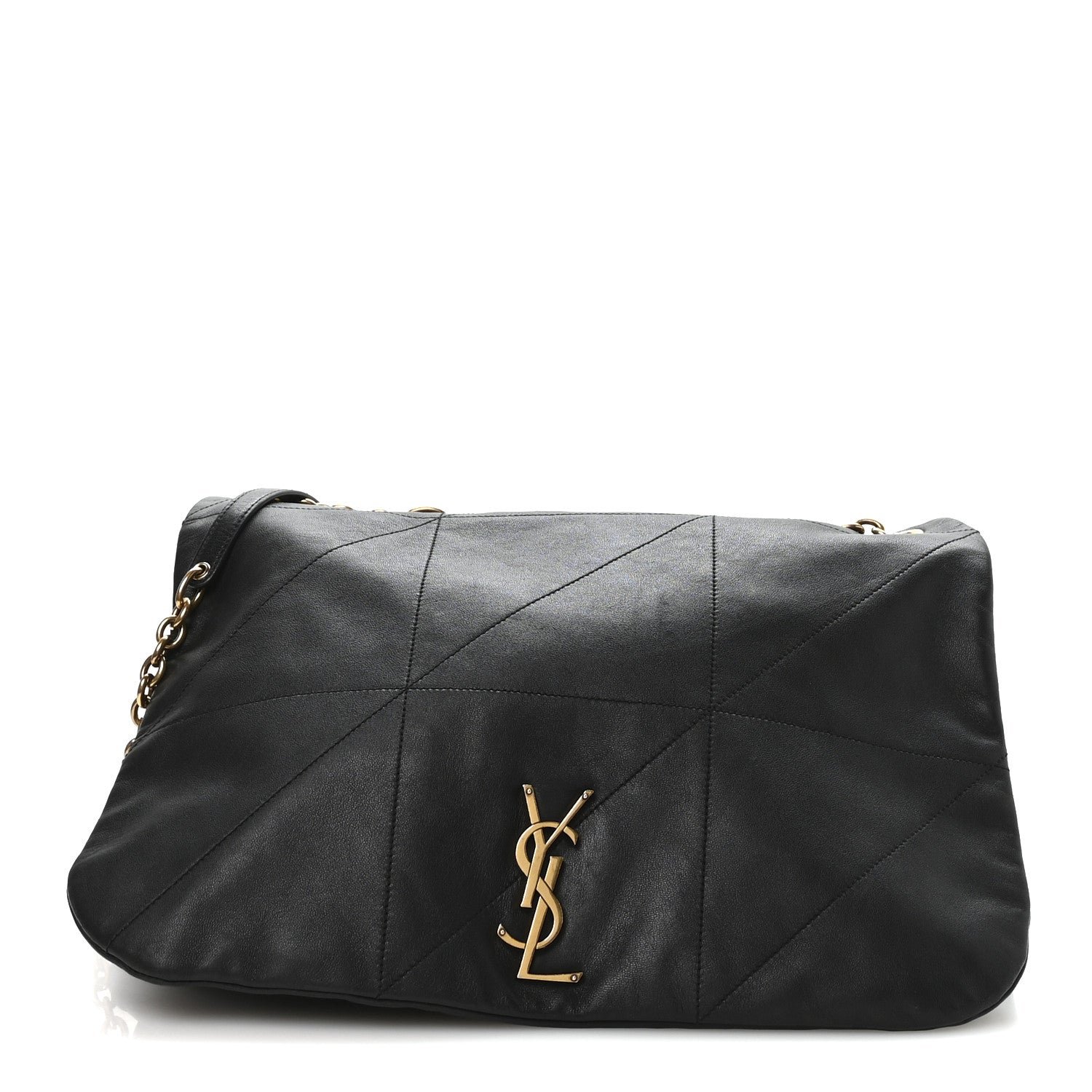 Saint Laurent Lambskin Matelasse Monogram Large Jamie 4.3 Black