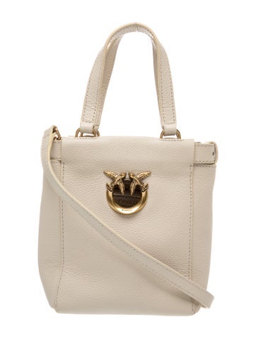 Pinko Leather Top Handle Bag