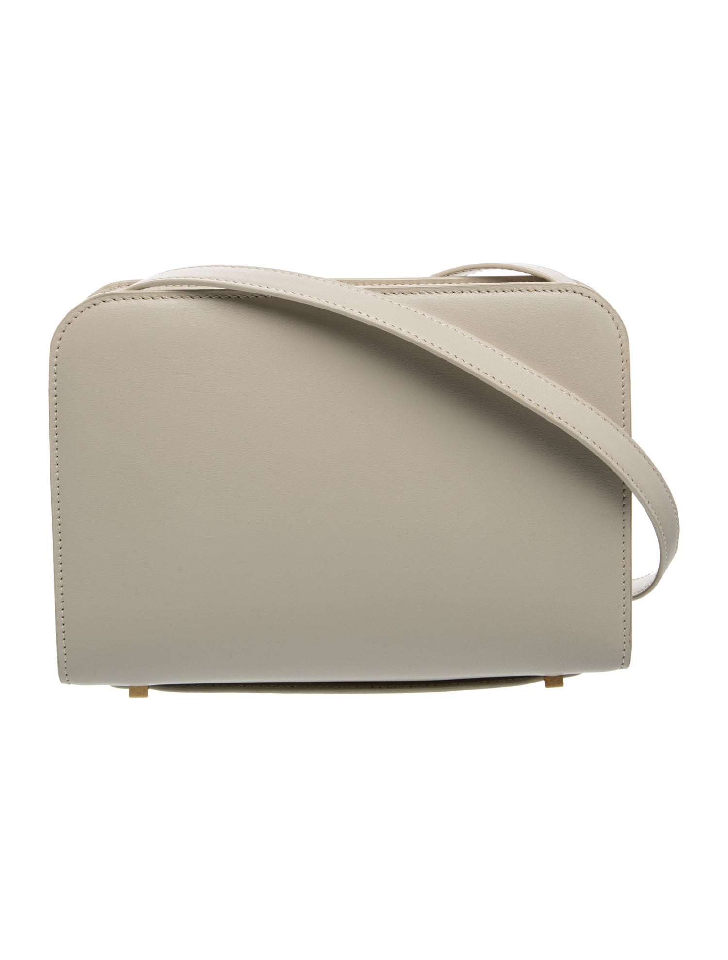 Leather Reverse Satchel/ Box Crossbody Bag