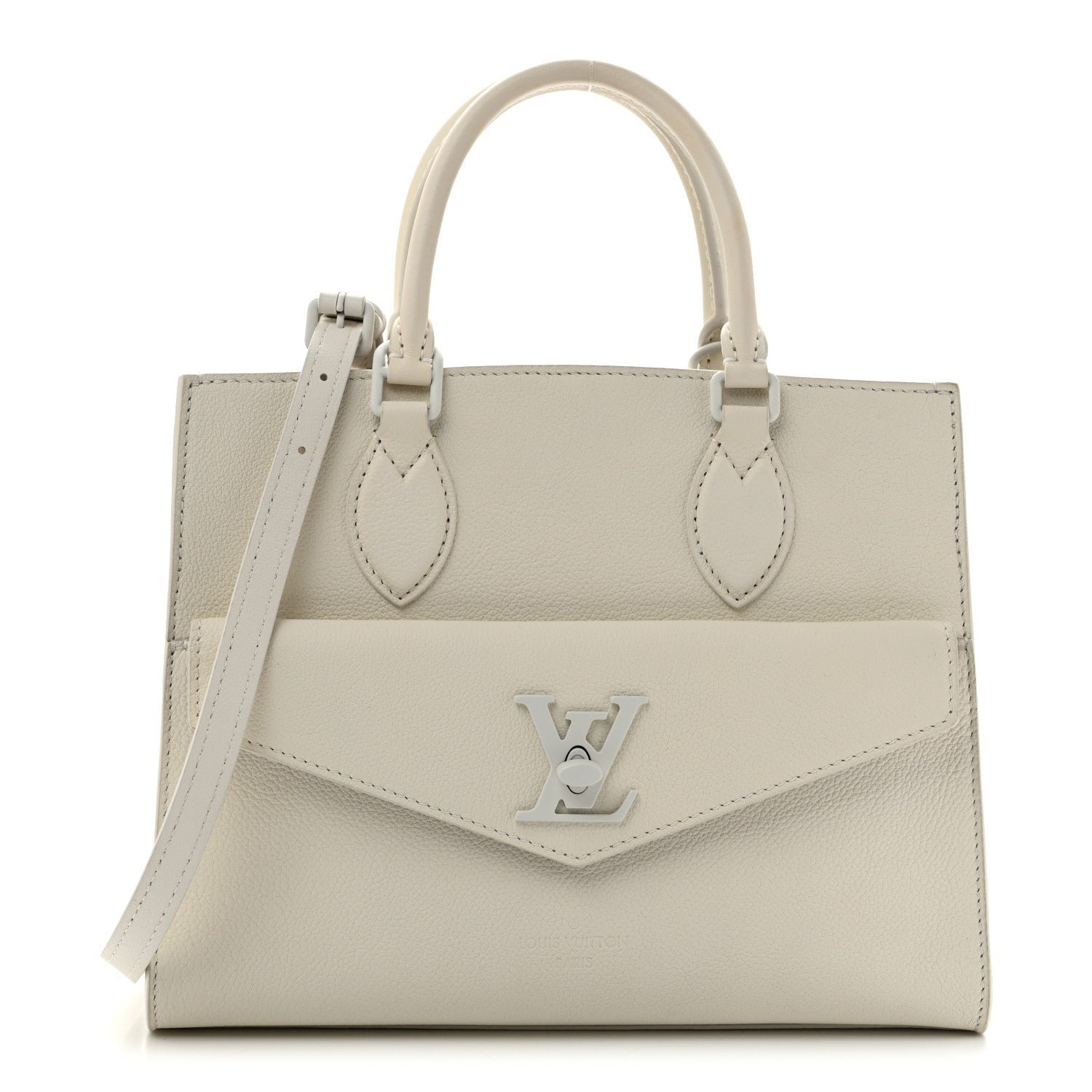 Louis Vuitton Soft Calfskin Lockme Tote PM White
