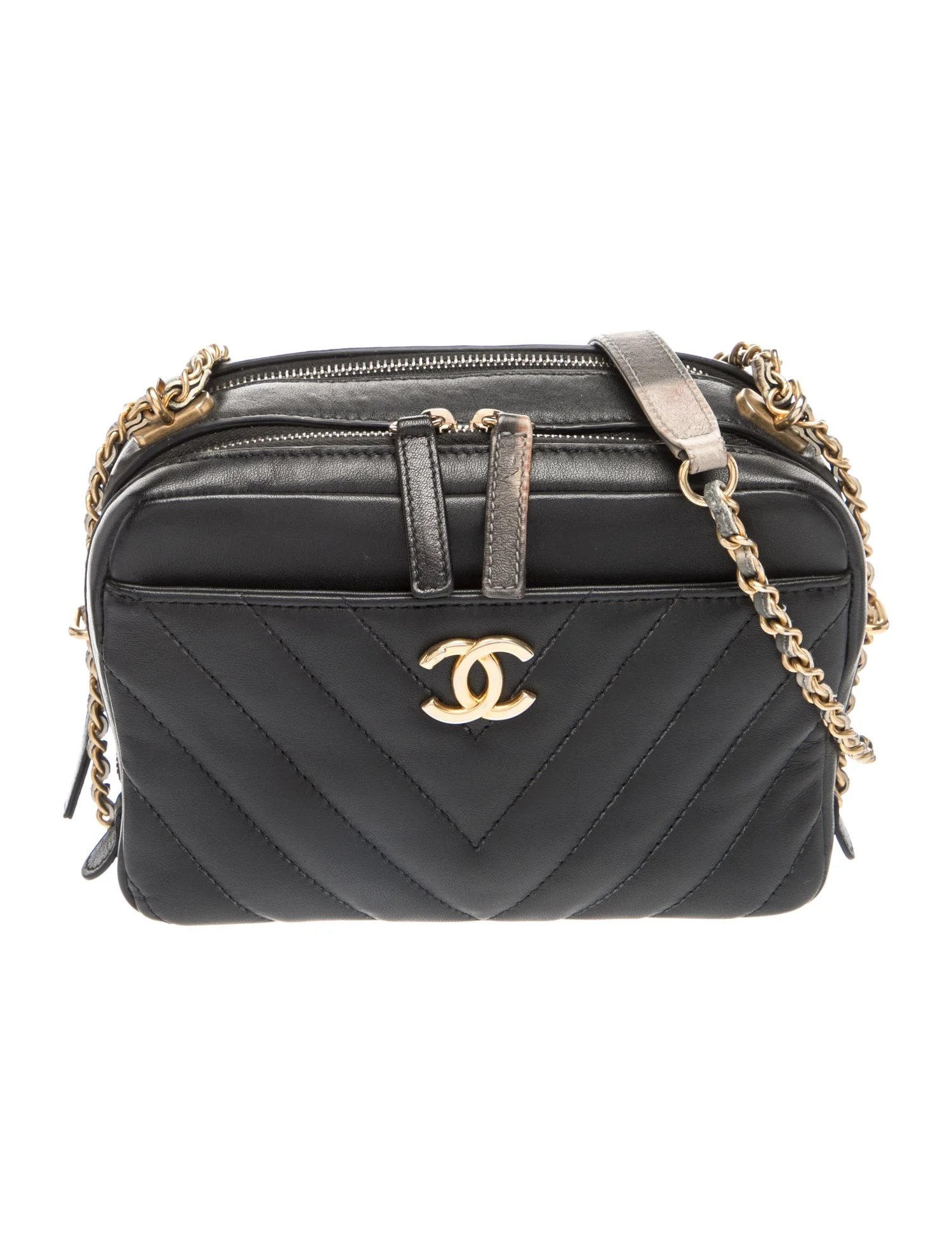 Double Zip Chevron Crossbody